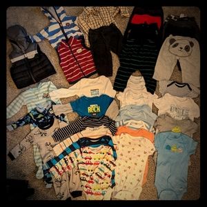 CARTER'S **39 piece** 6mo bundle pants pjs lot